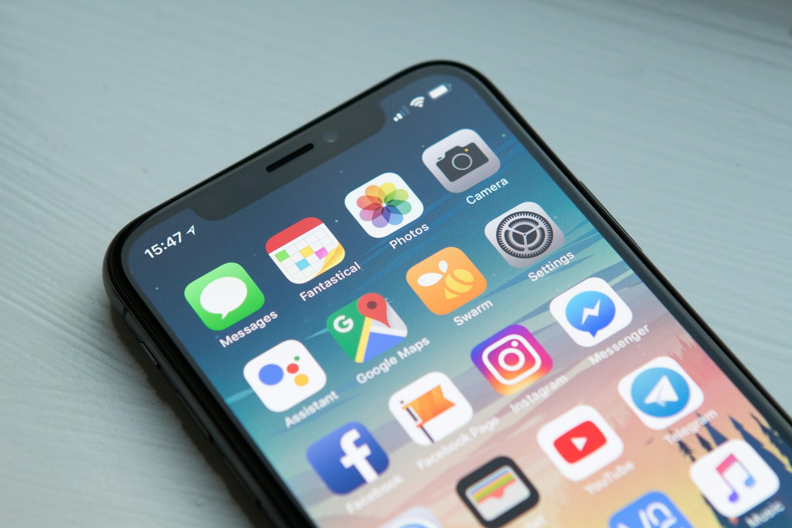 Mobile app interface on a smartphone