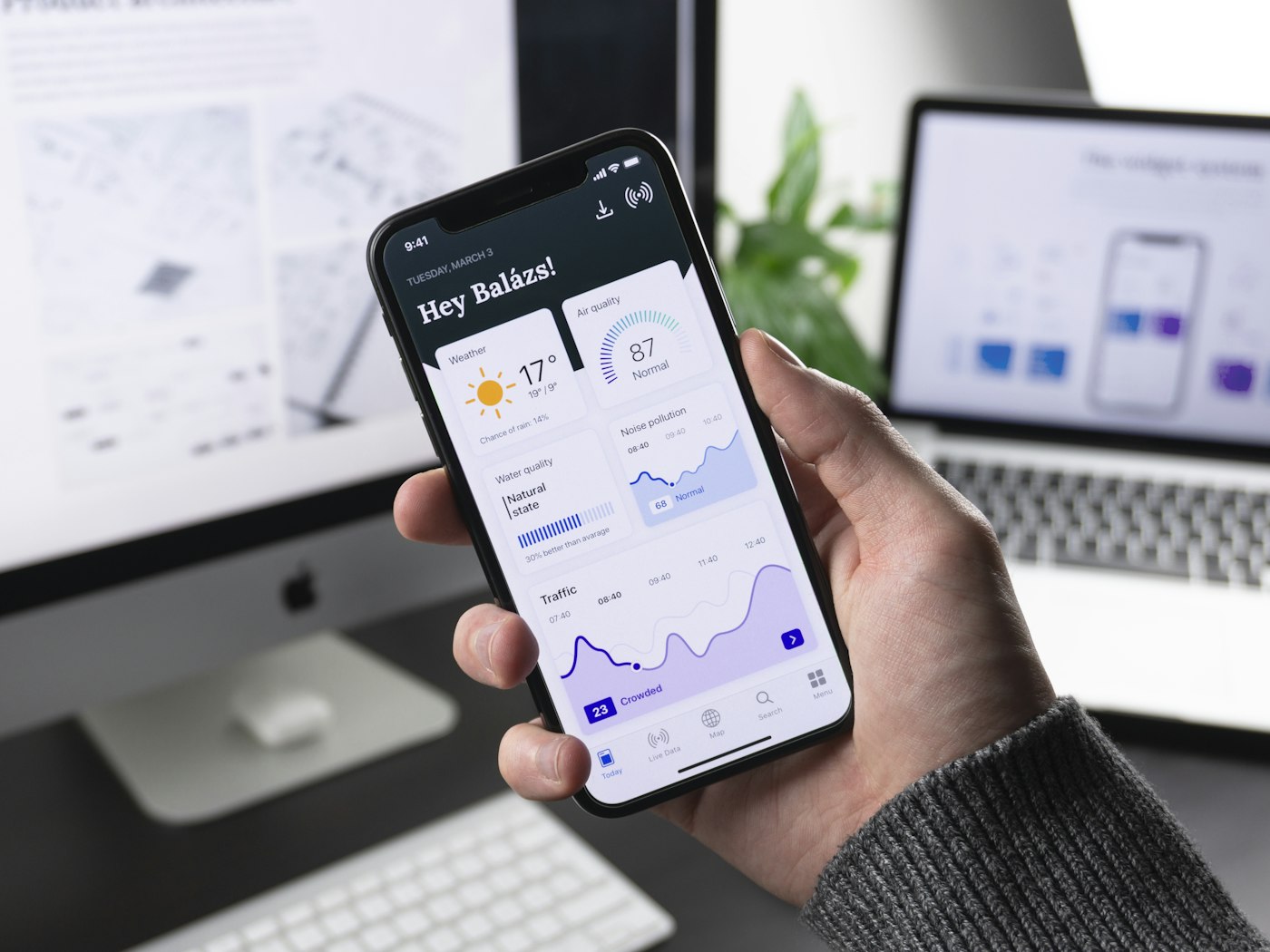 Product team reviewing a mobile app experience